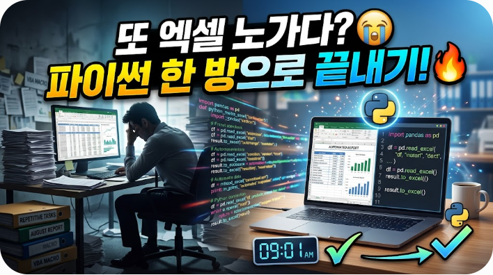 엑셀 반복 작업, 매크로 대신 파이썬으로 자동화하기