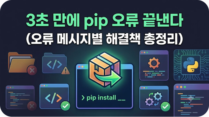 pip install 오류 해결 총정리 (권한/버전 충돌 등)