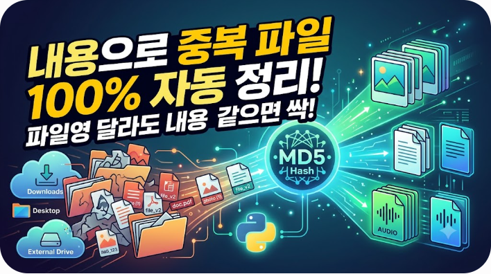 여러 폴더에 흩어진 중복 파일 자동으로 찾아 정리하기