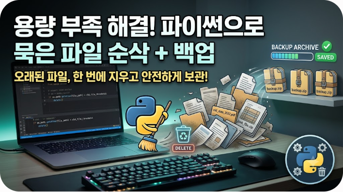 파이썬으로 오래된 파일 자동 삭제·백업하기