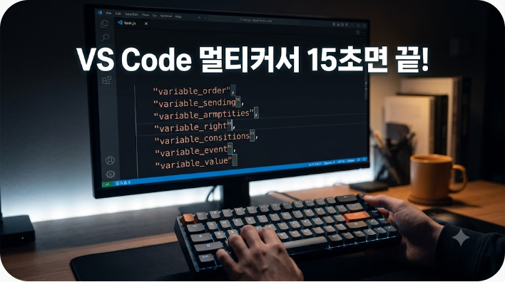 VS Code 멀티커서·다중 선택 편집 완전 정복