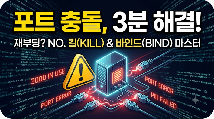 포트 충돌(이미 사용 중인 포트) 오류 해결하기