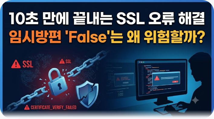SSL 인증서 오류(CERTIFICATE_VERIFY_FAILED) 해결 총정리 — verify=False가 답이 아닌 이유